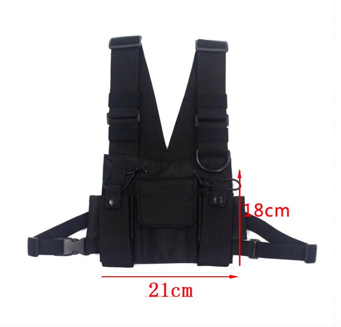 Hip-hop Style Pocket Chest  Tooling Vest