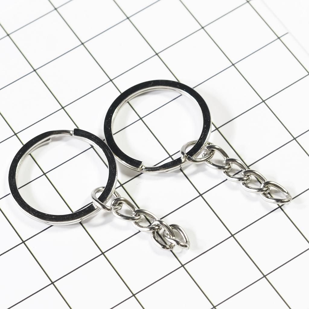 50 Pcs Small Key Rings Bulk Split Keychain Rings With Stainless Steel
