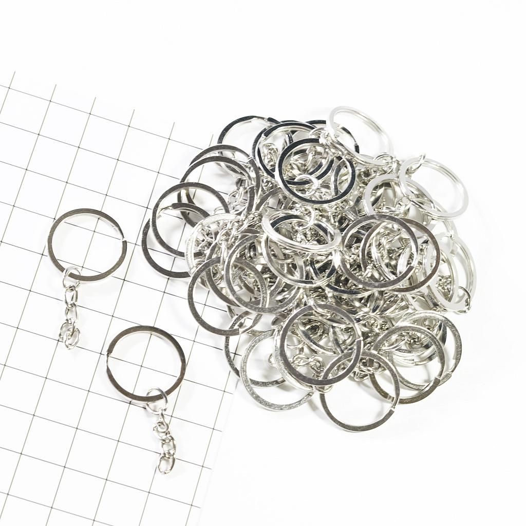 50 Pcs Small Key Rings Bulk Split Keychain Rings With Stainless Steel