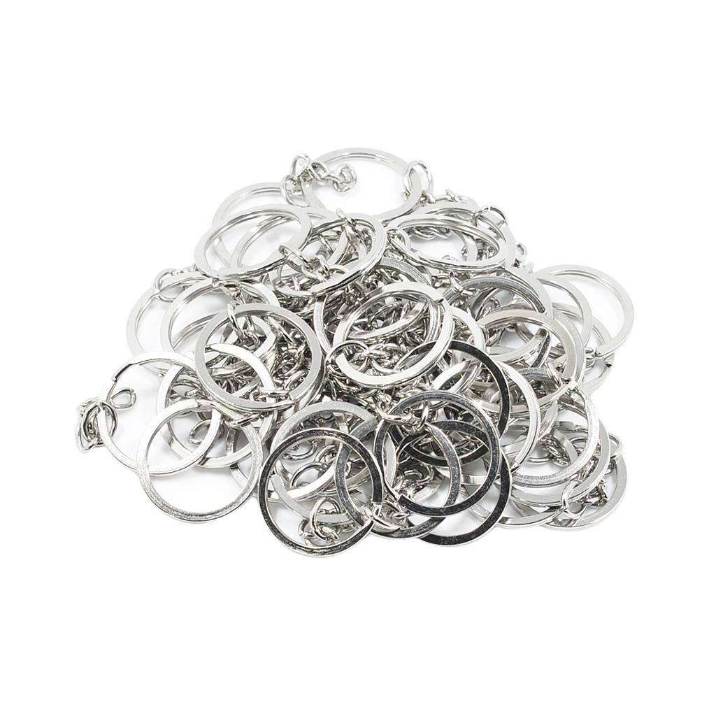50 Pcs Small Key Rings Bulk Split Keychain Rings With Stainless Steel