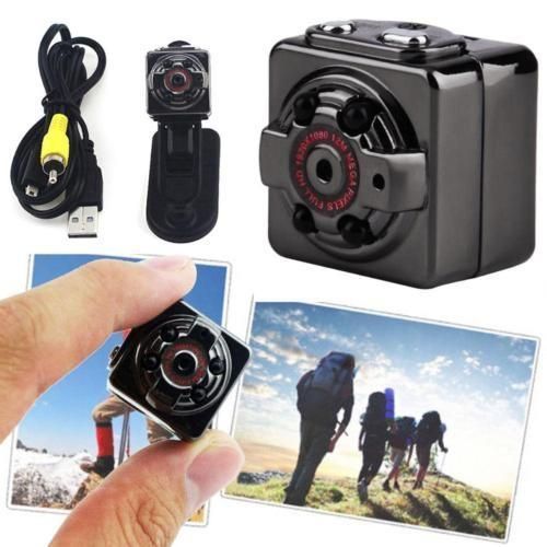 Full HD MINI Camera 1080P 12MP Night Vision Outside Nanny Micro Cam Motion Detection Digital Camcordor Recorder SQ8 (SQ8 Mini Camera)(Black)