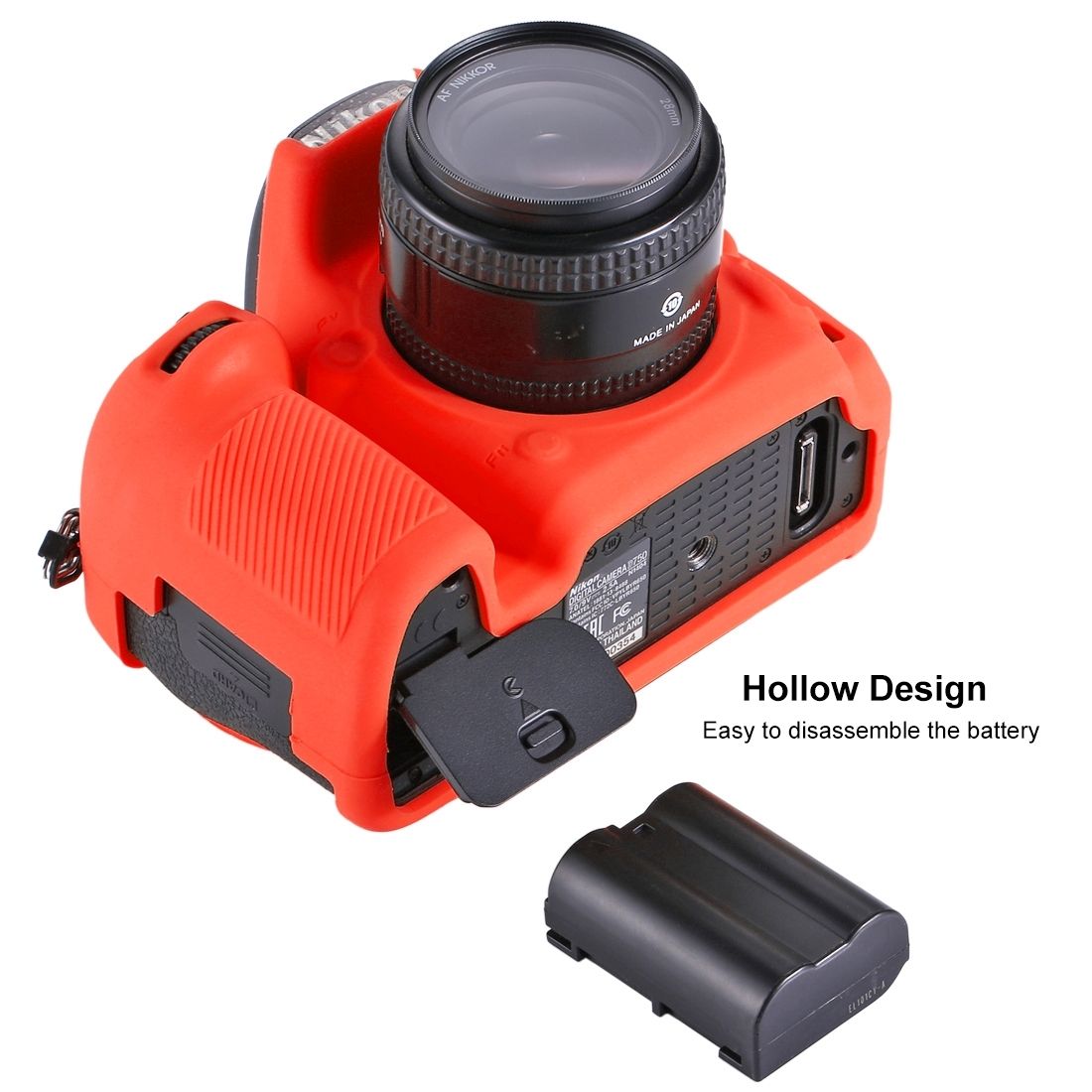 PULUZ Soft Silicone Protective Case For Nikon D750(Red)