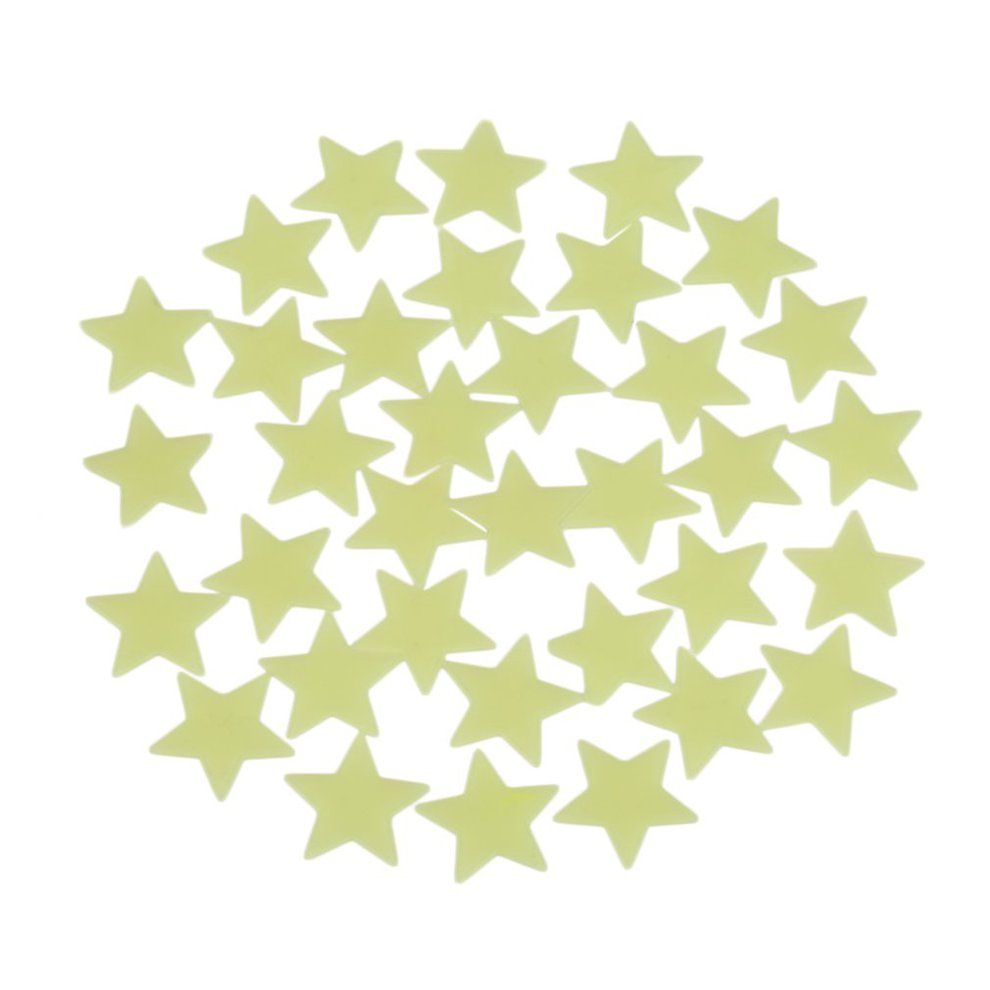 100PCS Home Wall Glow In The Dark Stars Stickers Decal Dreamy Noctilucent Light Green