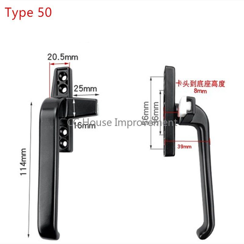 Thickened  Door And Window Handle Right/left For Double Glazing Aluminum Alloy