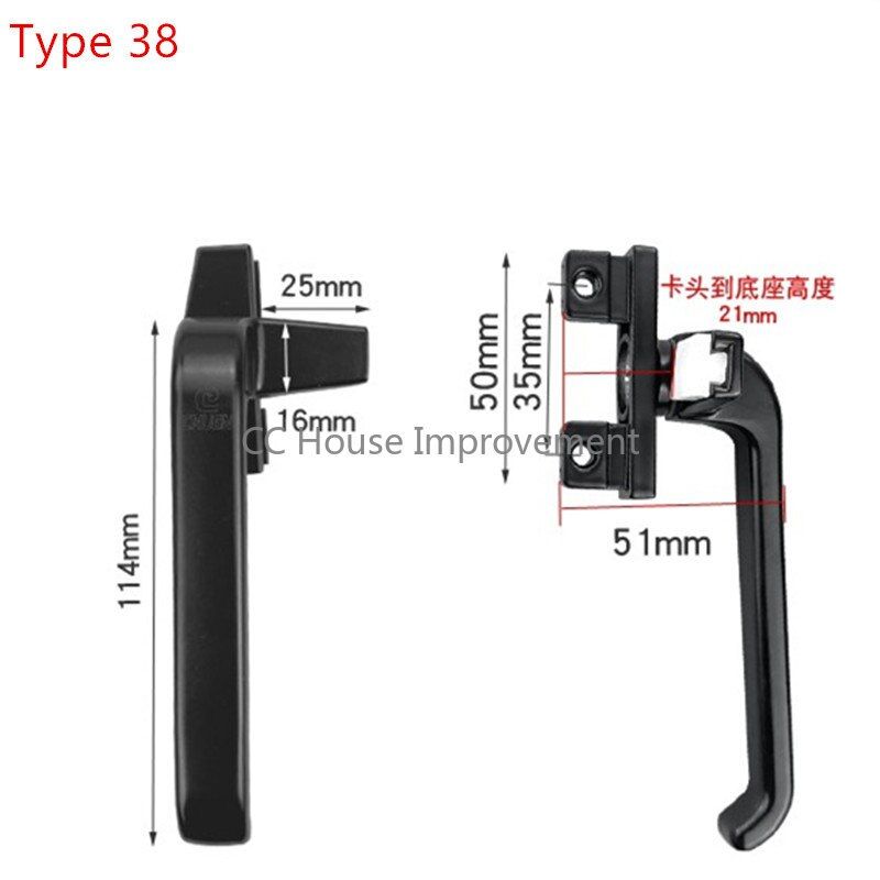 Thickened  Door And Window Handle Right/left For Double Glazing Aluminum Alloy