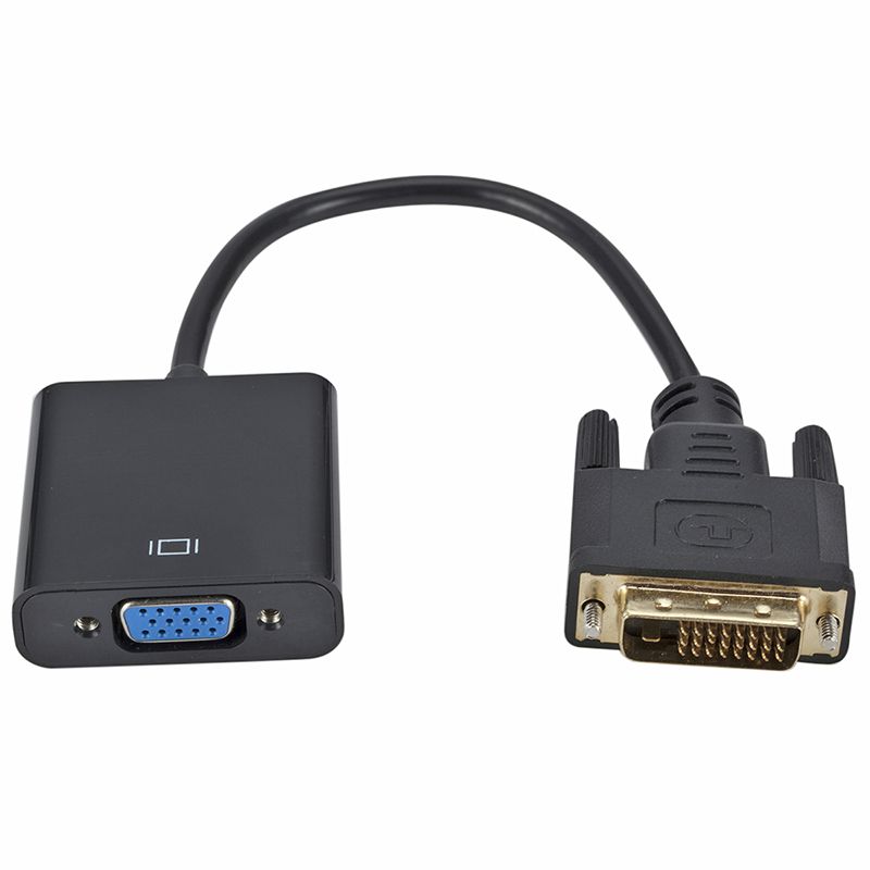 DVI Male To VGA Female Video Converter Adapter DVI 24+1 15 Pin DVI-D To VGA