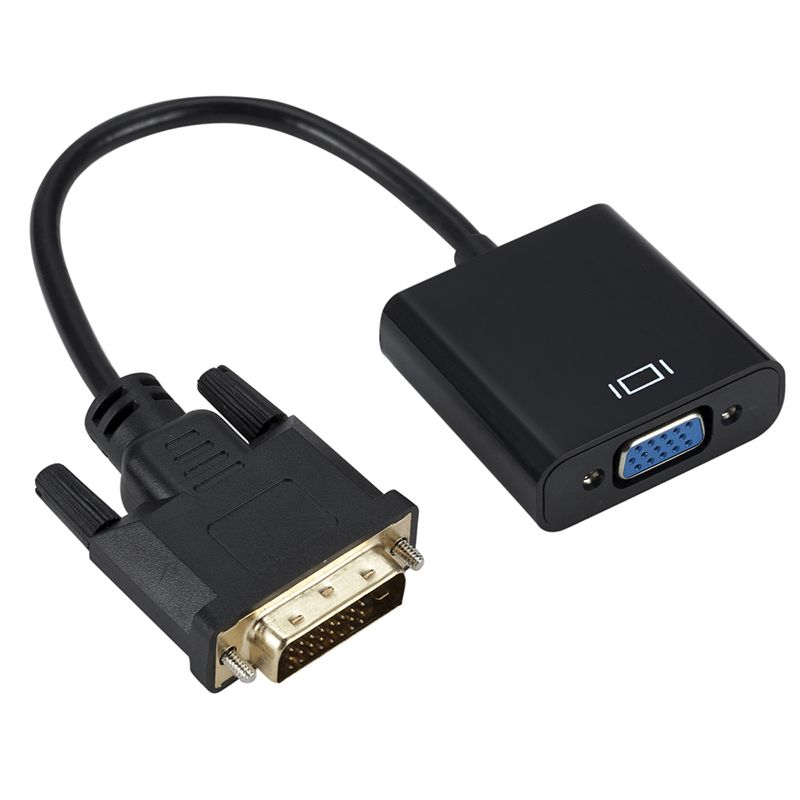 DVI Male To VGA Female Video Converter Adapter DVI 24+1 15 Pin DVI-D To VGA