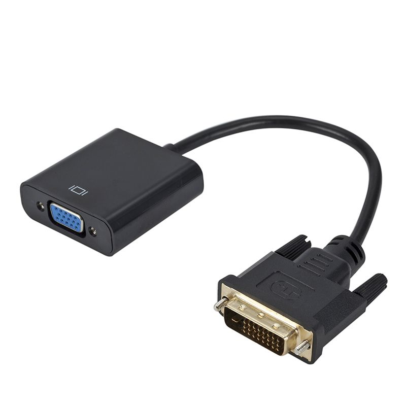 DVI Male To VGA Female Video Converter Adapter DVI 24+1 15 Pin DVI-D To VGA