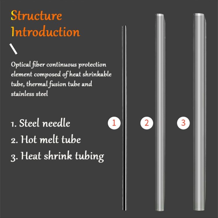 100pcs/pack 45mm Optical Fiber Heat Shrinkable Tube 45mm Single Pin