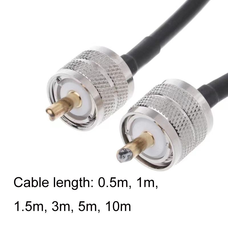 UHF Male To UHF Male RG58 Coaxial Cable, Cable Length:1m