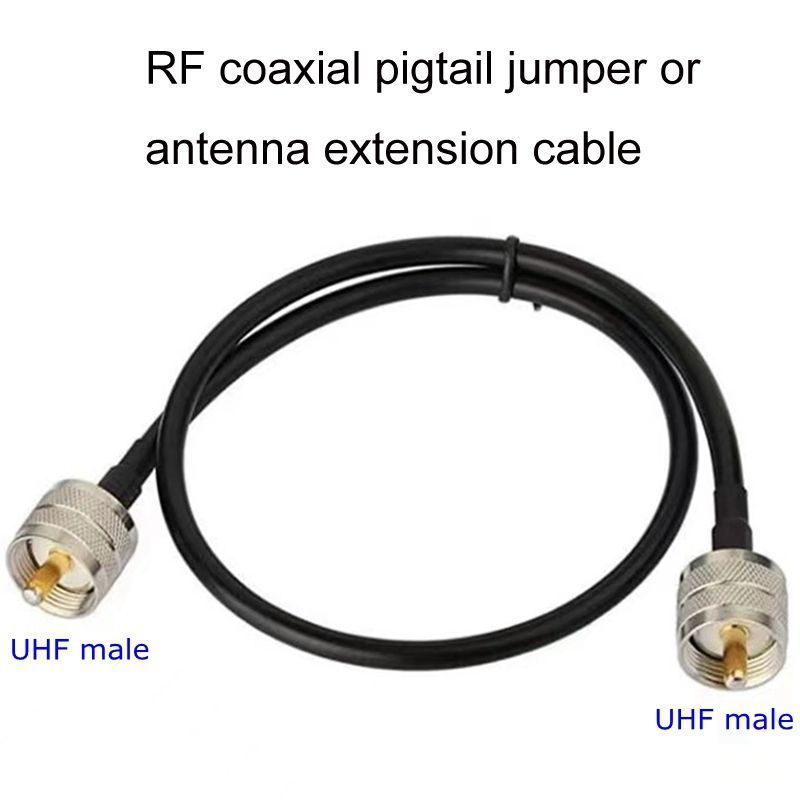 UHF Male To UHF Male RG58 Coaxial Cable, Cable Length:1m