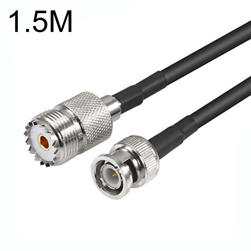 BNC Male To UHF Female RG58 Coaxial Cable, Cable Length:1.5m
