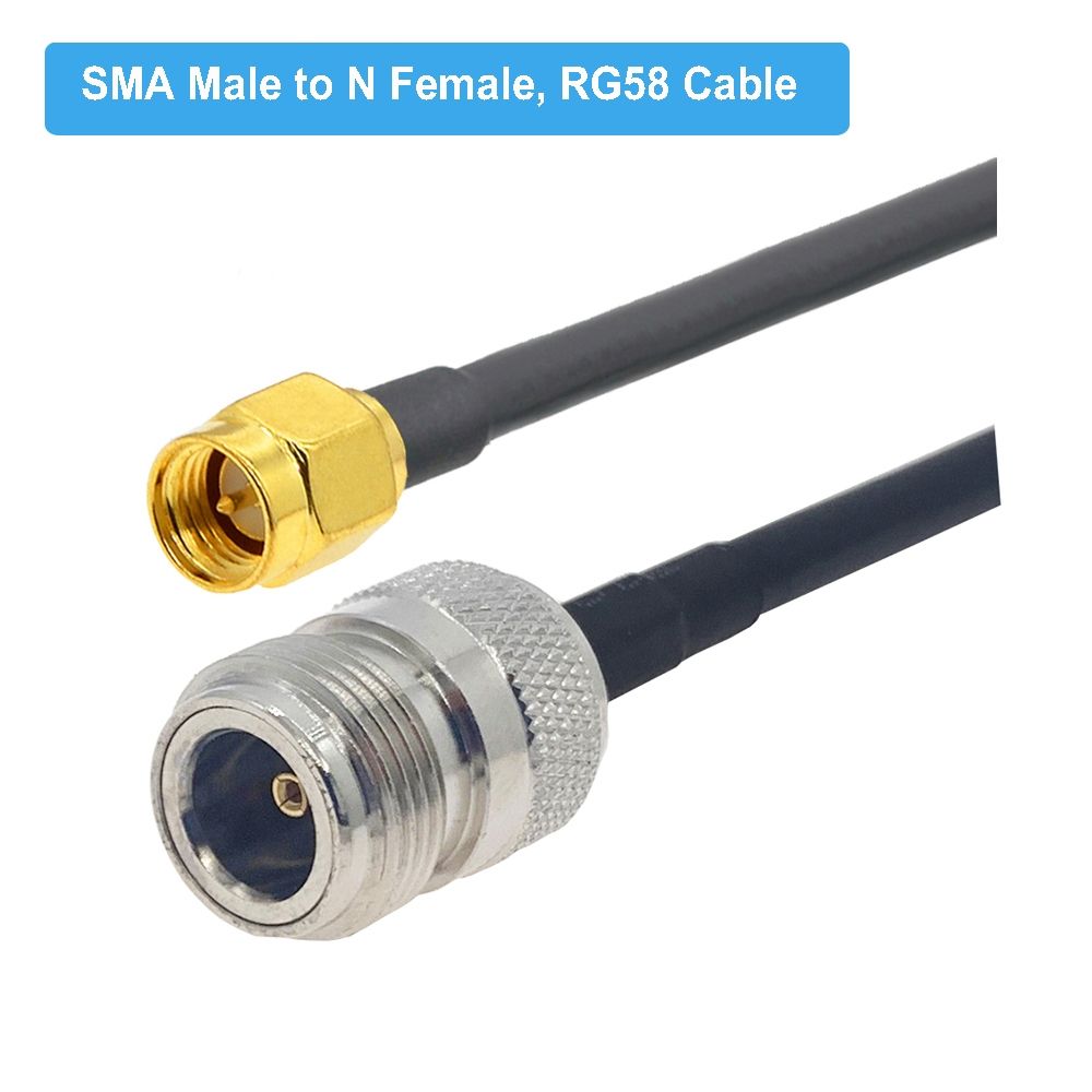 SMA Male To N Female RG58 Coaxial Cable, Cable Length:1m