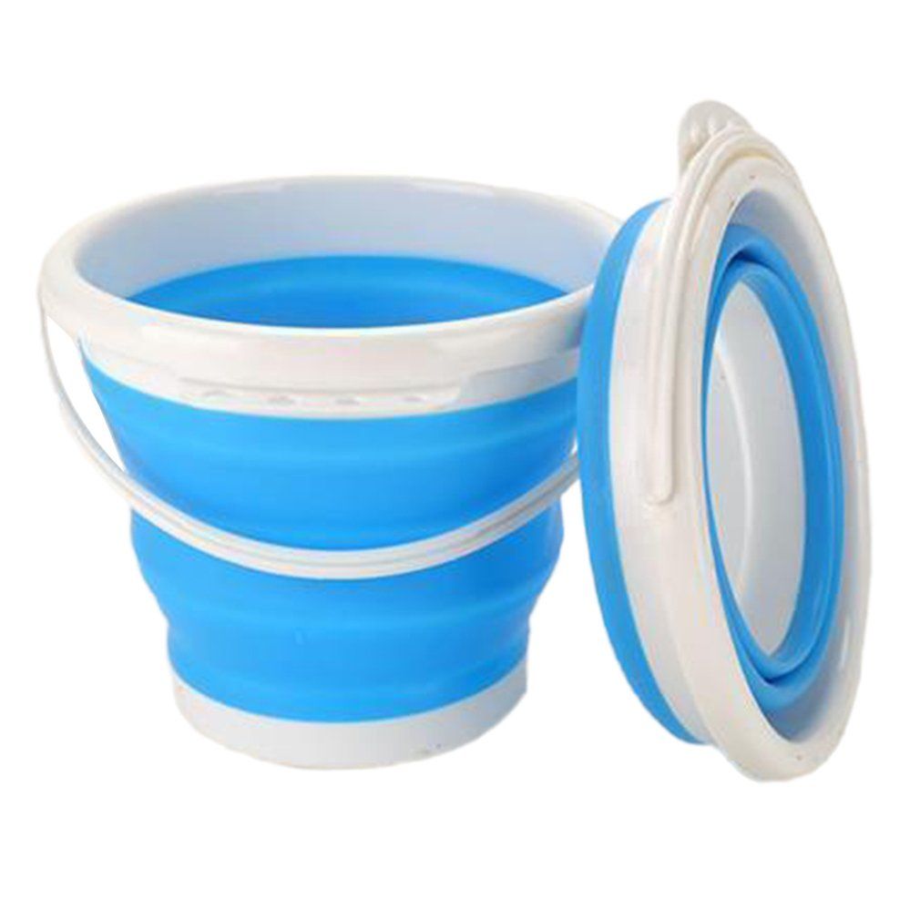 Detachable Washing Machine Portable Special Bucket Retractable Plastic-blue