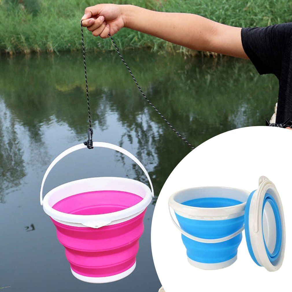 Detachable Washing Machine Portable Special Bucket Retractable Plastic-blue