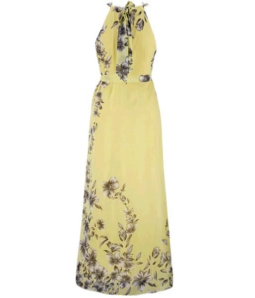 Plus Size Chiffon Rinting Camisole Strap Maxi Dress