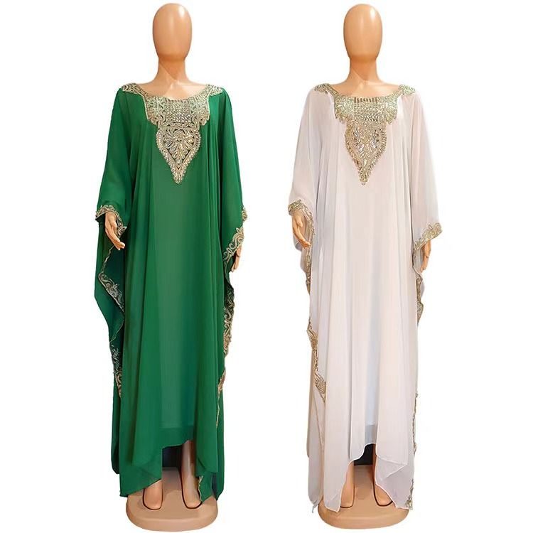 MijaGrace-Women's Loose Large Abaya Dress- Green - FREE SIZE