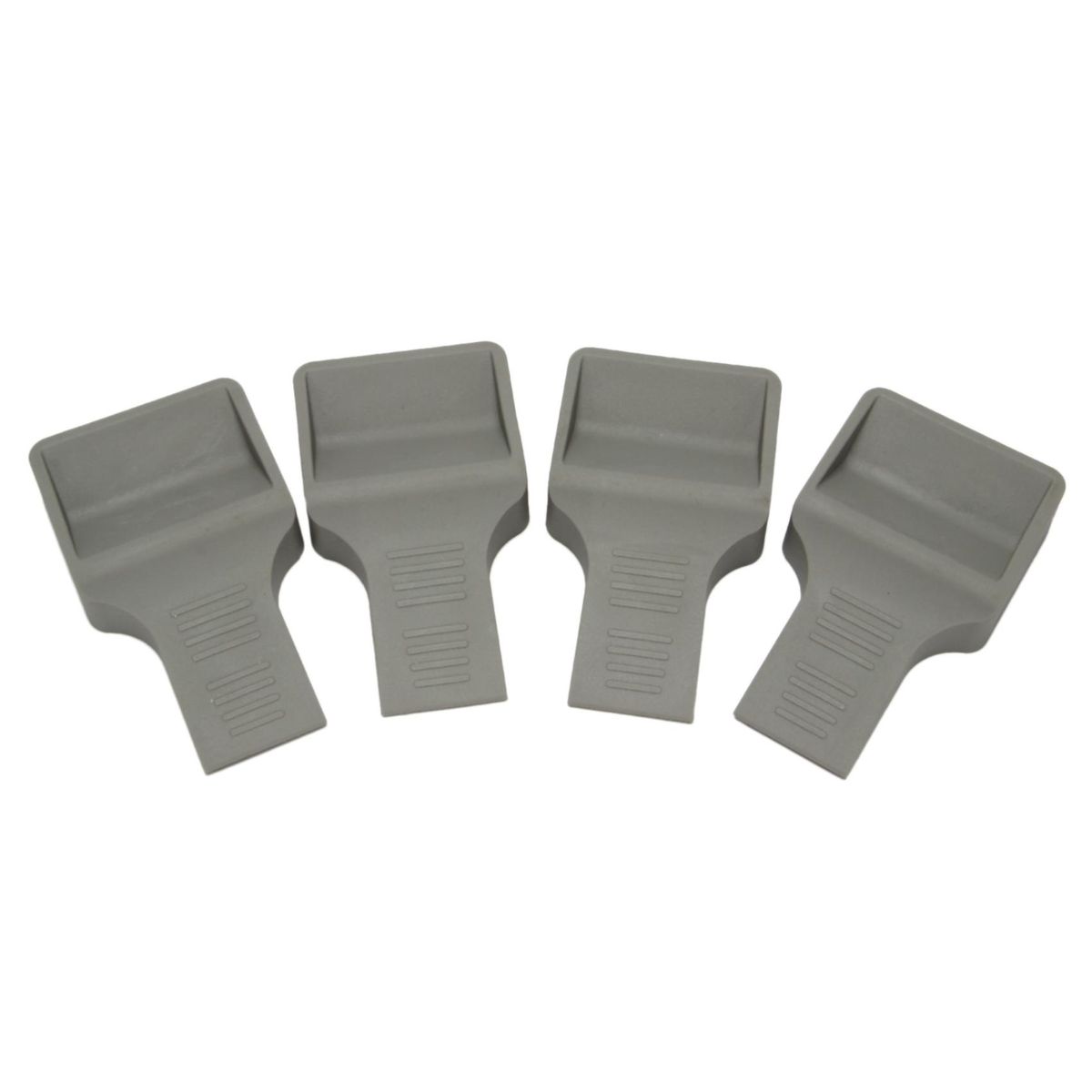 Furniture Stopper Door Stop Wedge Dual Purpose Caster Cups Fits to All Wheels of Furniture,Sofas Beds Gray V Shape