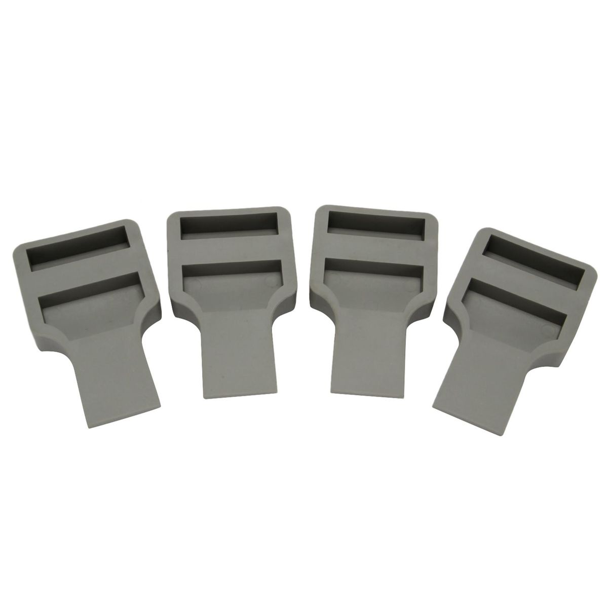 Furniture Stopper Door Stop Wedge Dual Purpose Caster Cups Fits to All Wheels of Furniture,Sofas Beds Gray V Shape