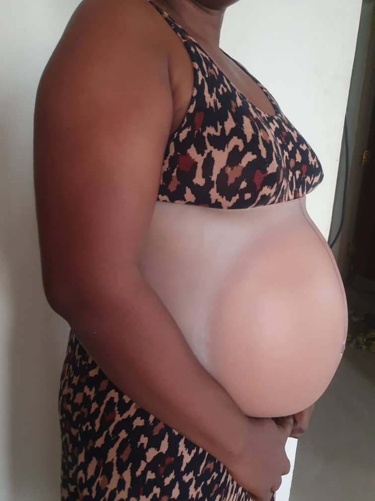 Customized Silicone Fake Pregnancy Linea Nigra