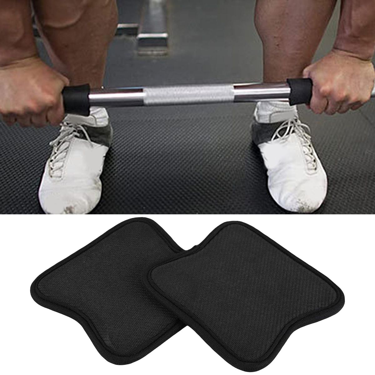 1 Pair Dumbbell Handle Mat Pain Relief Dumbbell Grip Cover Black