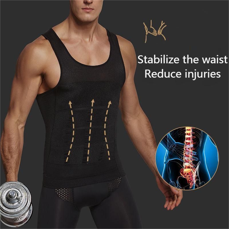Men Slim Compression Tummy Belly Body Shaper Vest Underwear Trainer Shapewear