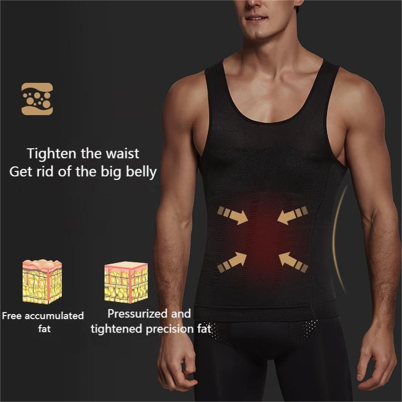 Men Slim Compression Tummy Belly Body Shaper Vest Underwear Trainer Shapewear