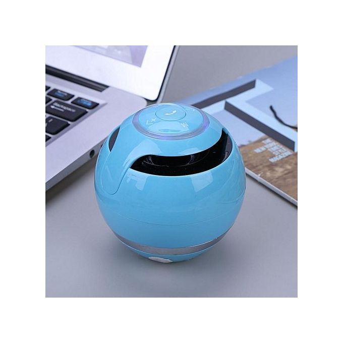 Fashion Portable LED Light Wireless Bluetooth Audio Super Bass Mini Speaker(Blue) HT-S
