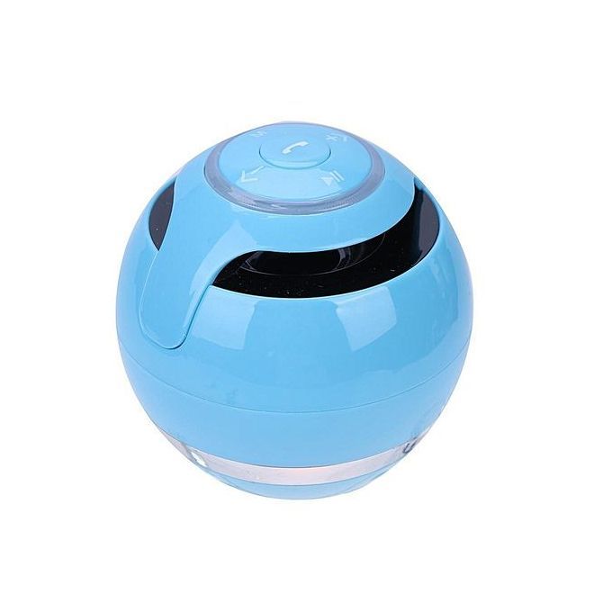 Fashion Portable LED Light Wireless Bluetooth Audio Super Bass Mini Speaker(Blue) HT-S
