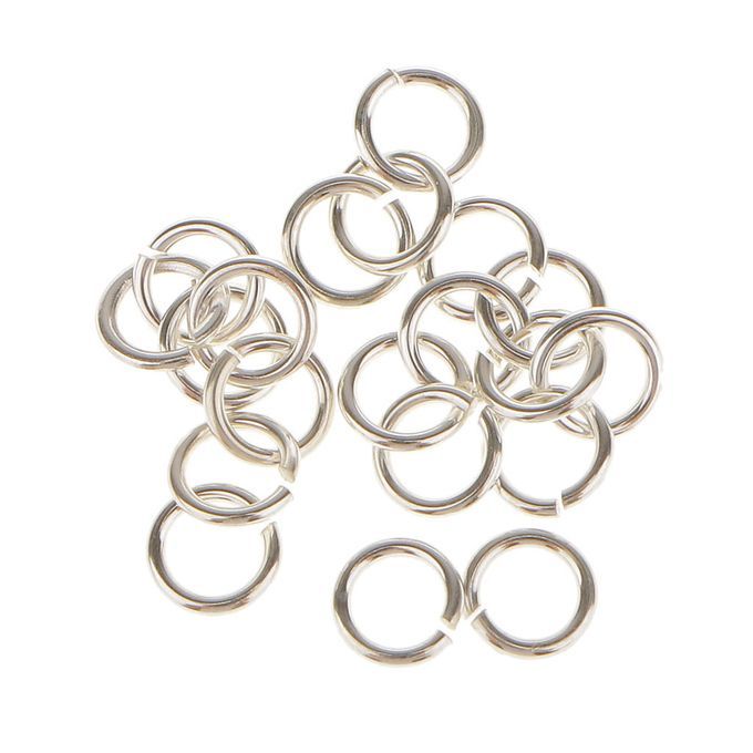 40x 925 Sterling Silver Jump Rings Split Rings DIY Necklace Bracelet