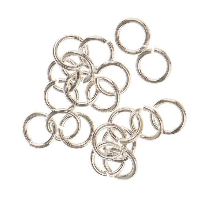 40x 925 Sterling Silver Jump Rings Split Rings DIY Necklace Bracelet