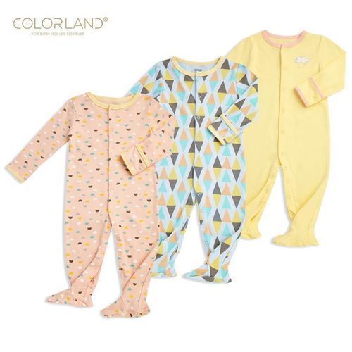 3pcs Unisex Cotton Baby Bodysuit Sleepsuits