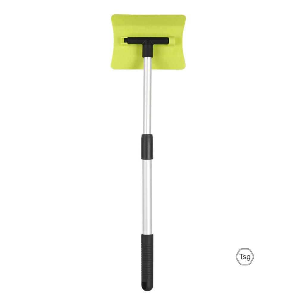 Telescopic Car Ice Scraper With 180° Rotate Brush Head Snow