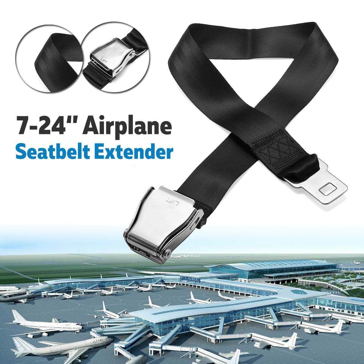 70cm 2ft Black Plane Airplane Aeroplane Airline Seat Belt Extension Extender