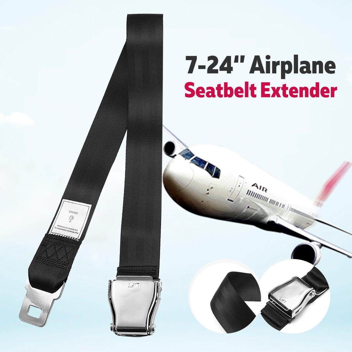 70cm 2ft Black Plane Airplane Aeroplane Airline Seat Belt Extension Extender