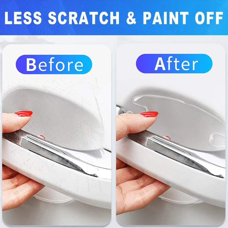 8Pcs TPU Car door handle stickers protector film for Toyota Corolla RAV4 Yaris Honda Civic CRV Nissan X-trail Tiida Acces