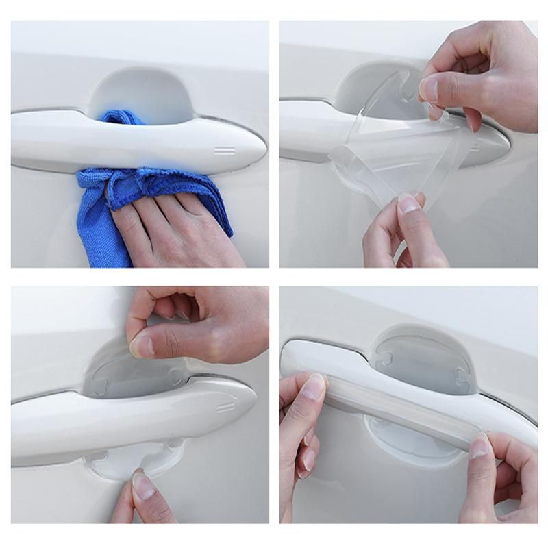 8Pcs TPU Car door handle stickers protector film for Toyota Corolla RAV4 Yaris Honda Civic CRV Nissan X-trail Tiida Acces