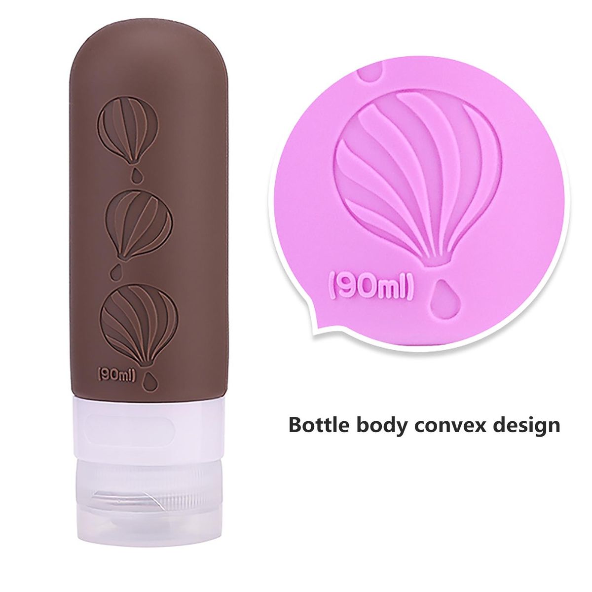 Travel Size Toiletry Containers Leak-proof 90ml Silicone for Travel Coffee