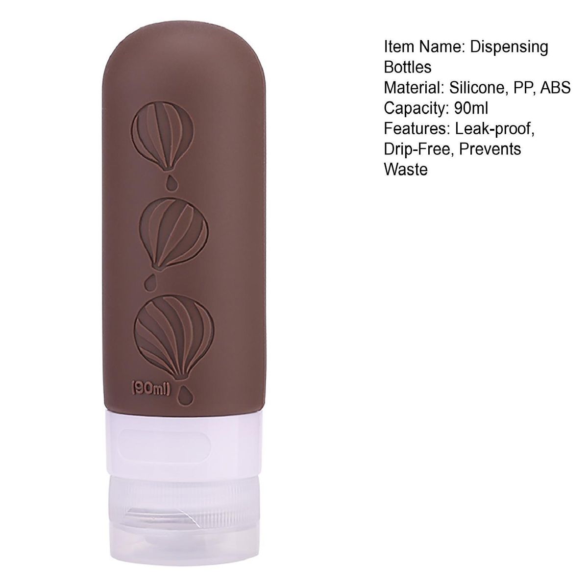 Travel Size Toiletry Containers Leak-proof 90ml Silicone for Travel Coffee