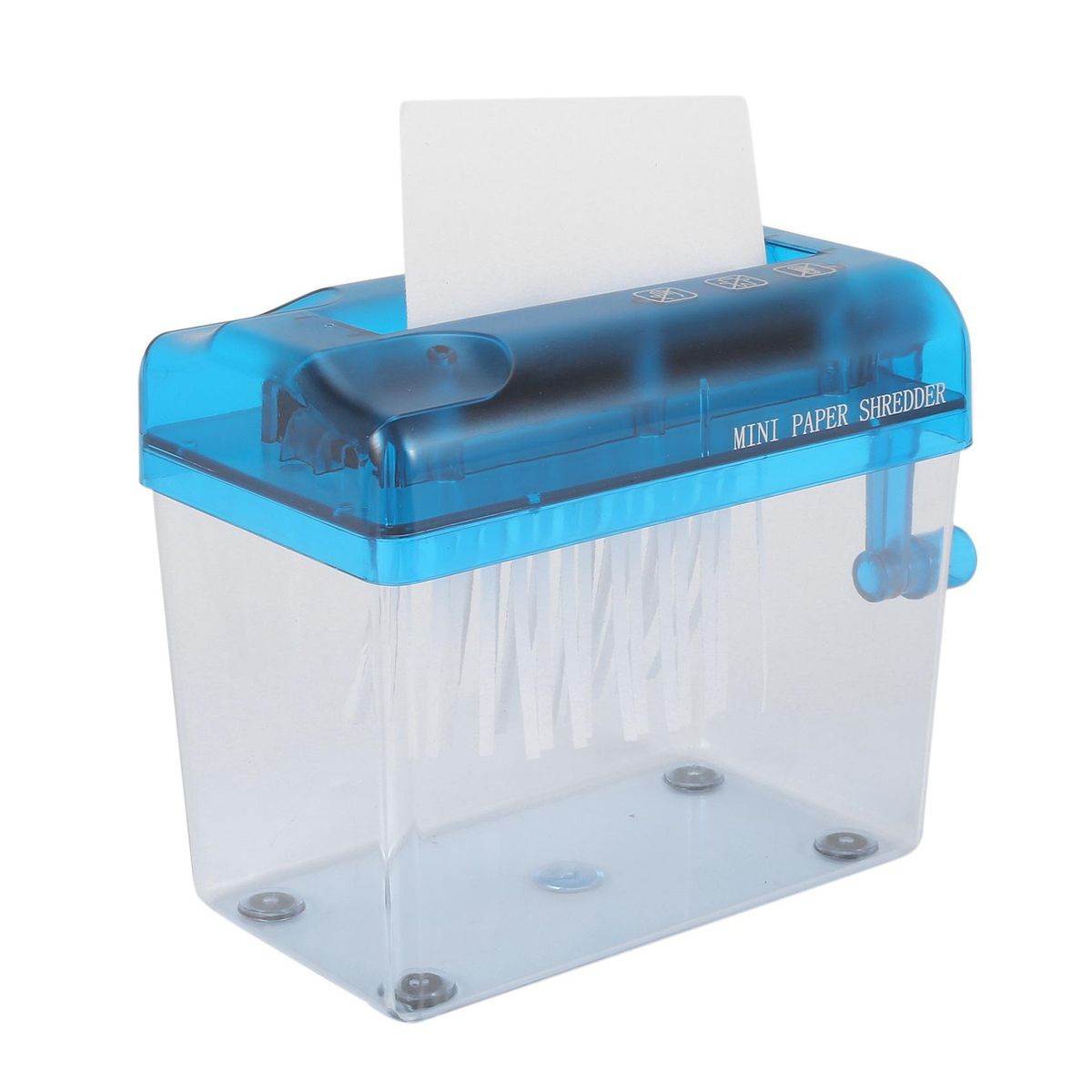 Mini Blue Shredder Crusher Destroyer Paper Documents