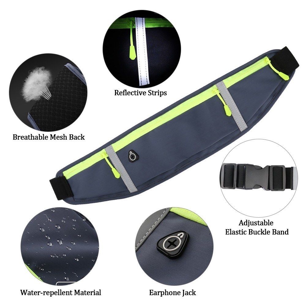 Ultralight Running Belt Bag With Reflective Strips Men Women