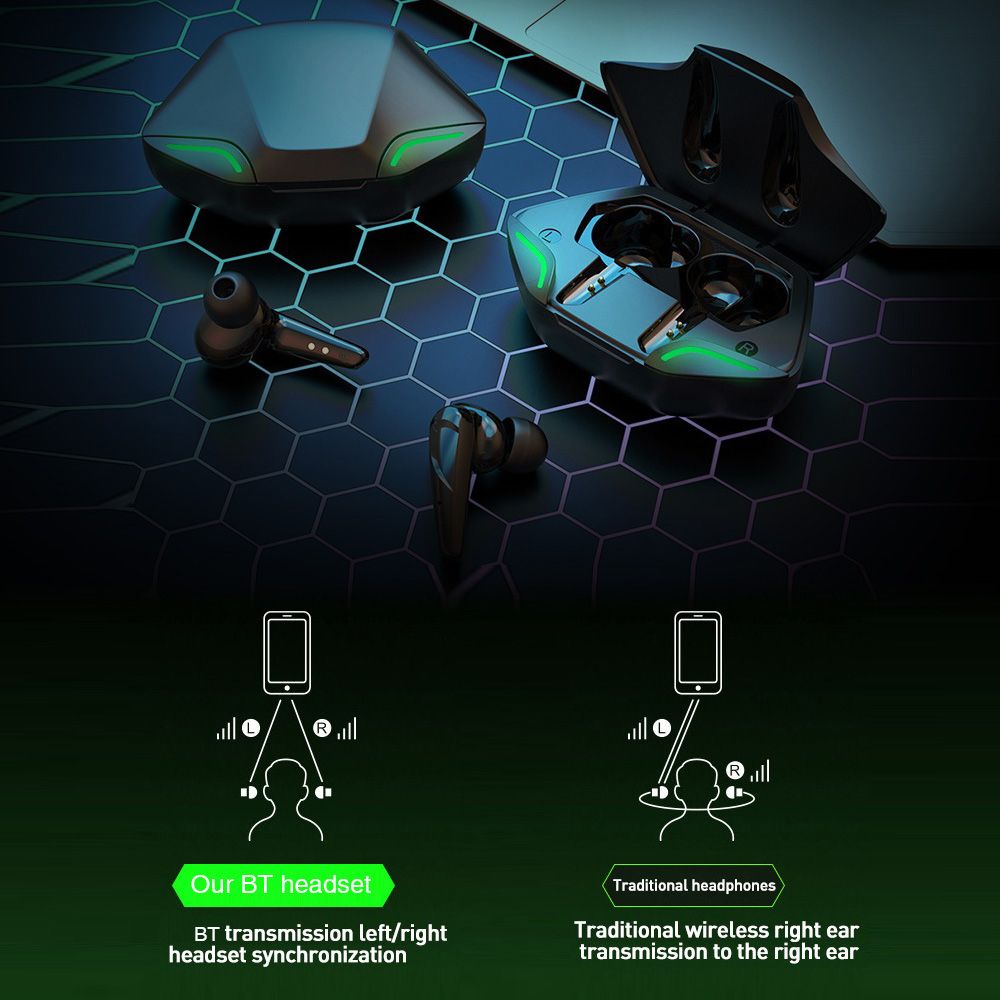G10 Earphones BT5.2 Wireless In-ear Earbuds Game/Music Dual