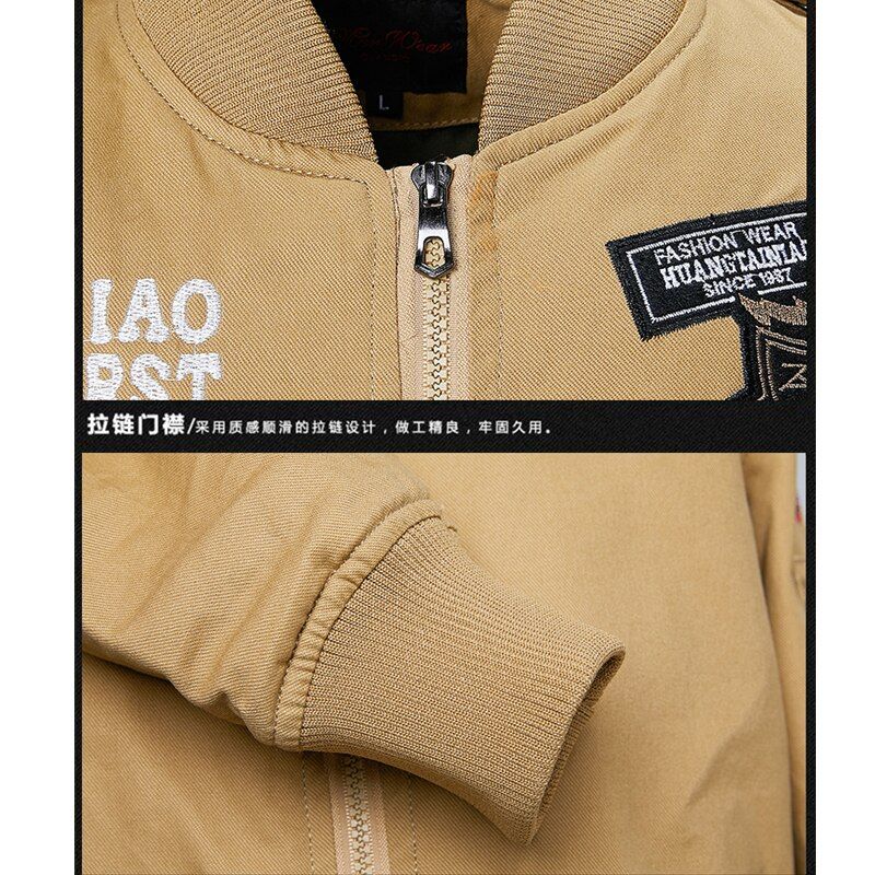 Bingchenxu Mens Er Pilot Jacket Winter Parkas Military Motorcycle Jacket Cargo Outerwear Air Force Pilot Tactical Coats
