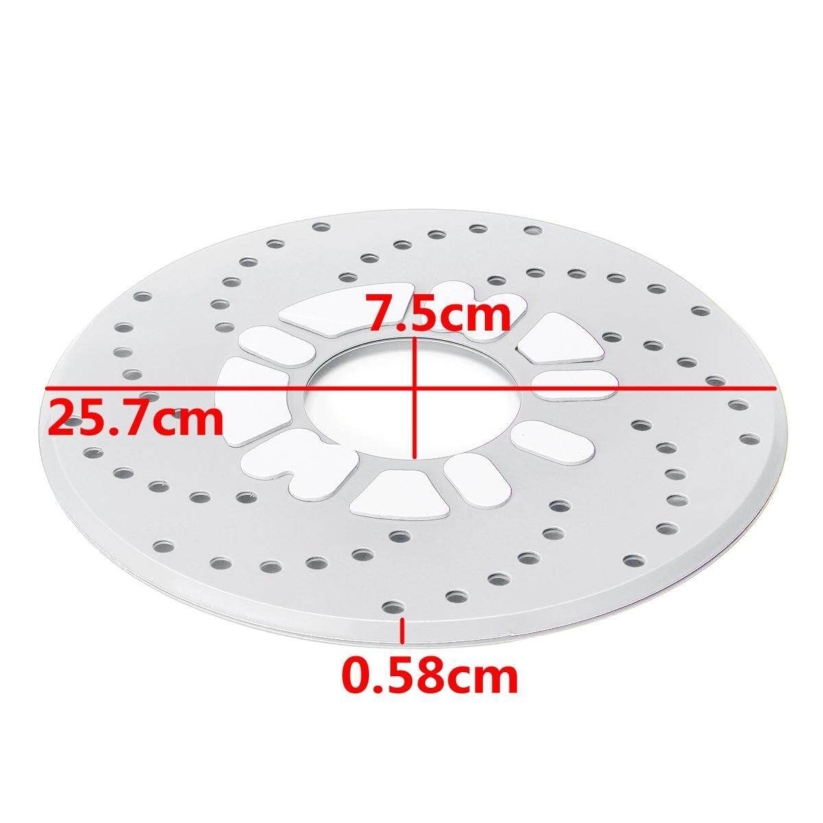 2Pcs Aluminium Car Wheel Brake Disc Cover Decorative Rotor Cross Drilled Silver Silver (silver)