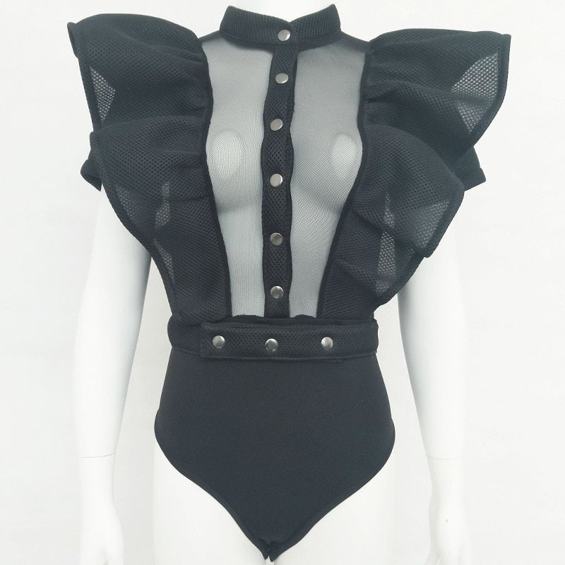 Sexy Women New Explosions Autumn Jumpsuit Women Black White Sequin Bodycon Showwear Jumpsuit Nightclub Bodysuit FD6006(#White)