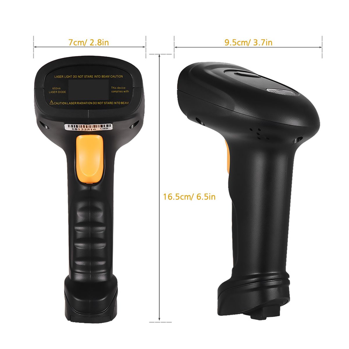 2-in-1 2.4G Wireless Barcode Scanner & USB Wired Barcode