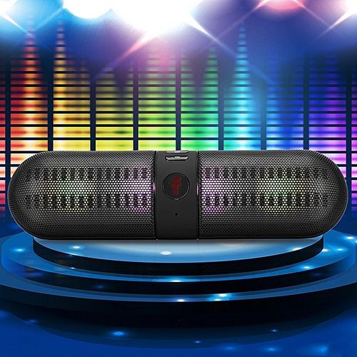 Mini Portable LED Bluetooth Wireless FM Stereo Speaker (White) HT-S
