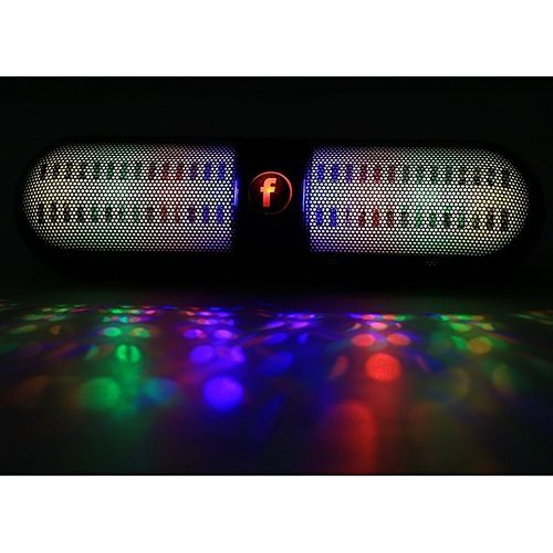 Mini Portable LED Bluetooth Wireless FM Stereo Speaker (White) HT-S