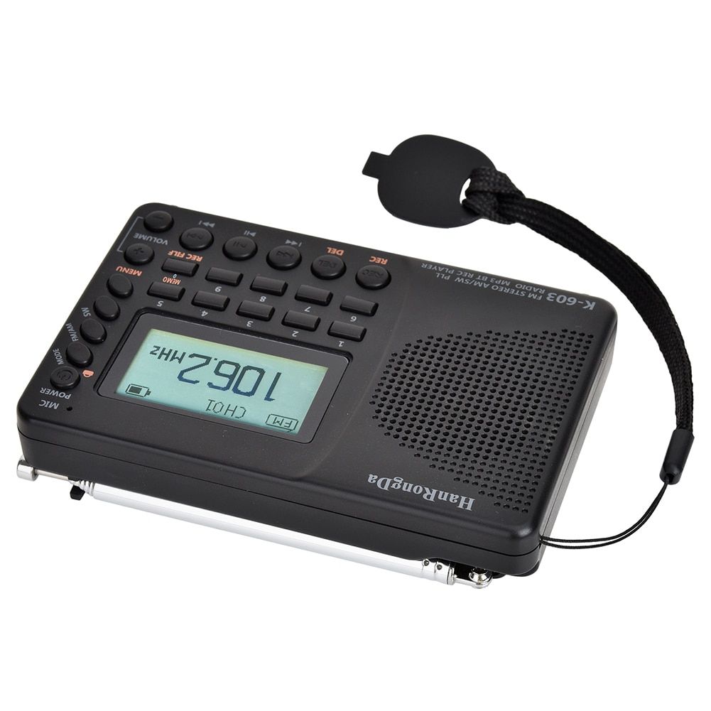 K603 FM/SW/AM Long Switch Life Easy Use Radio Multi Band Digital Radio MP3 Player Bluetooth-compatible Recorder Radiogram