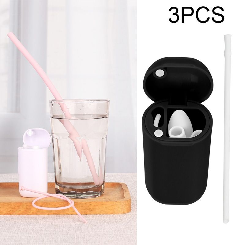 3 PCS Reusable Silicone Straw, Sytle:Section Node Straw